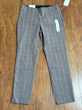 A New Day Women's Grey Plaid High Rise Skinny Ankle Pant Size 8